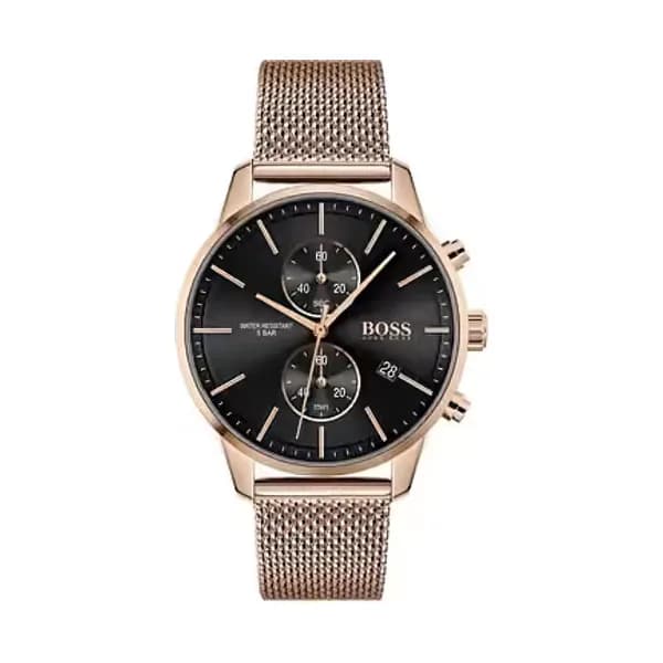 Hugo Boss Montre Homme BOSS BLACK BUSINESS en Acier Rose Etanche