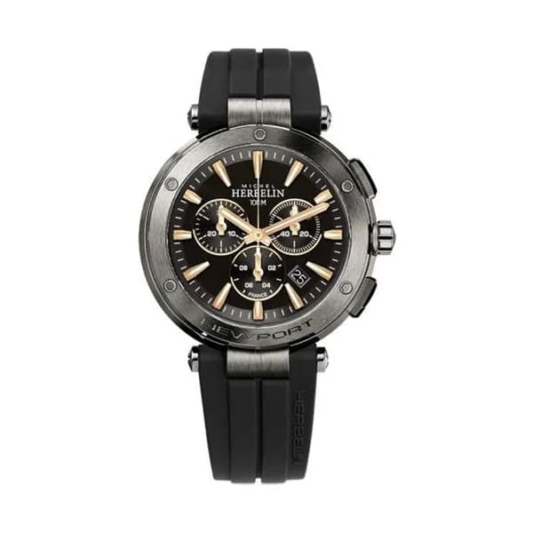 Michel Herbelin Montre Herbelin en Caoutchouc Noir