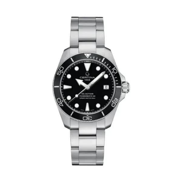 Certina Montre Certina DS Action Diver 38mm Powermatic 80 Automatique Cadran Noir