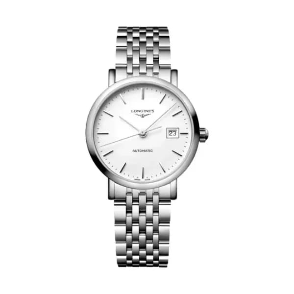 Longines Montre Longines elegant collection 29 mm Automatique Cadran Blanc mat Bracelet Acier