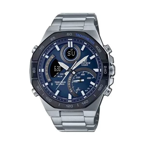 Casio Edifice Montre Casio Edifice - Série ECB-900 - Argent & Bleu - ECB-950DB-2A