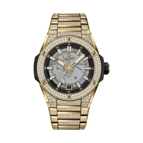 Hublot Integrated Time Only Yellow Gold Pavé