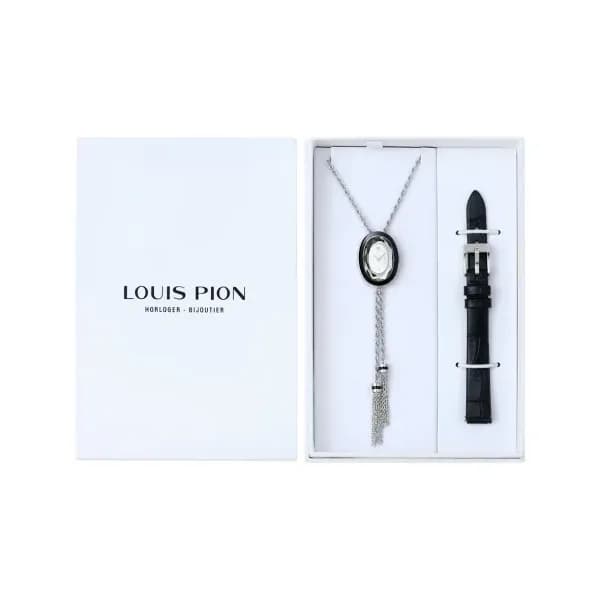 Louis Pion Coffret Montre quartz Femme Agathe Argenté, Blanc