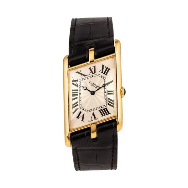 Cartier Montre Cartier "CPCP" Tank Asymétrique "Jumbo" Or jaune 2842 mécanique 26,5 x 41 Full Set
