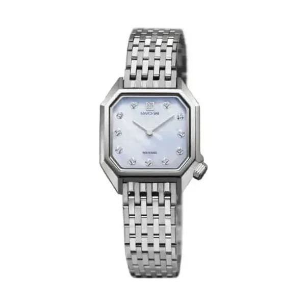 March LA.B Montre March LA.B Lady Mansart Electrique Nacre Acier Acier poli-brossé 9 maillons