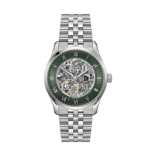 Hugo Boss Montre Automatique Boss Collection Principle Automatique en Acier Argenté