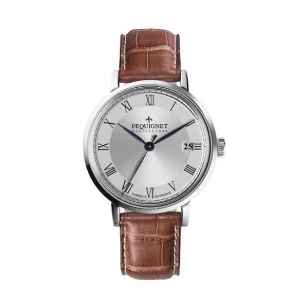 Pequignet Montre Pequignet Manufacture Attitude Automatique Cadran Gris - 9060333-AM