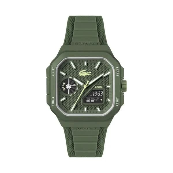 Lacoste Montre Lacoste Collection LC33 Square en Silicone Vert