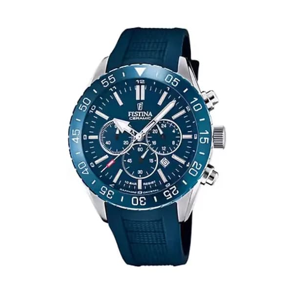 Festina Montre Homme FESTINA CERAMIC en Silicone Bleu