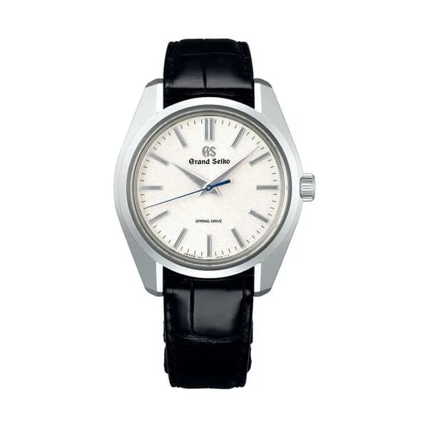 Grand Seiko Montre Grand Seiko Heritage 44GS Spring Drive "Asaborake" cadran blanc bracelet cuir 40 mm