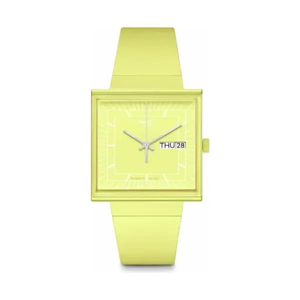 Swatch Montre quartz Mixte What if Jaune