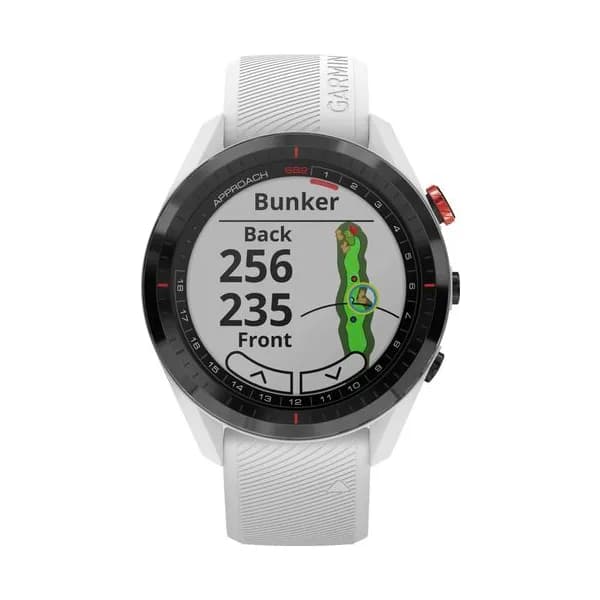 Garmin Montre Garmin Approach S62 Céramique noir bracelet silicone blanc 47 mm