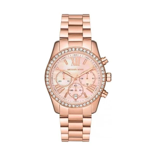 Michael Kors Montre Michael Kors Lexington en Métal Doré Rose