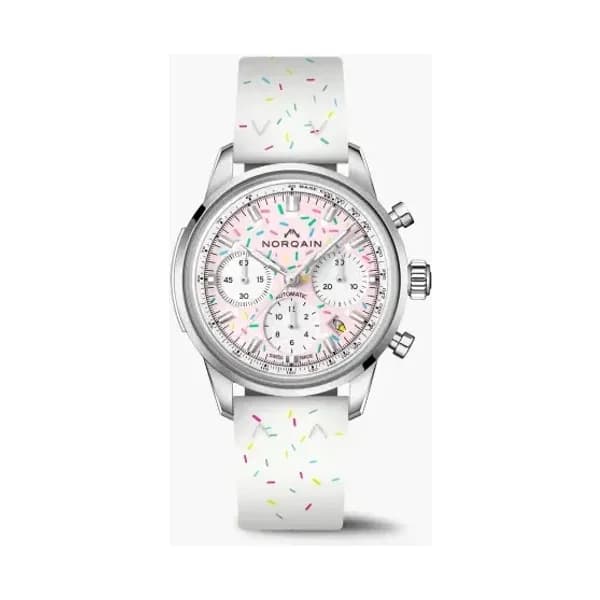 NORQAIN Montre Norqain Freedom 60 Chrono 40mm Enjoy Life "Sprinkles" Edition Bracelet caoutchouc