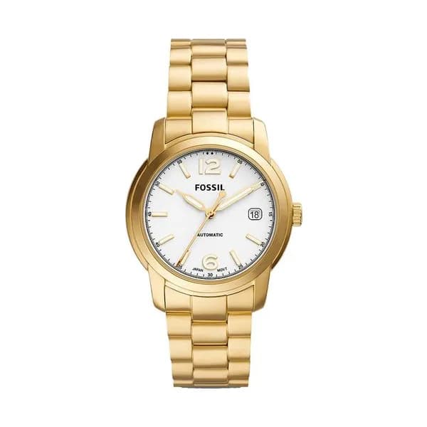 Fossil Montre Automatique Fossil Collection Heritage en Acier et PVD Doré