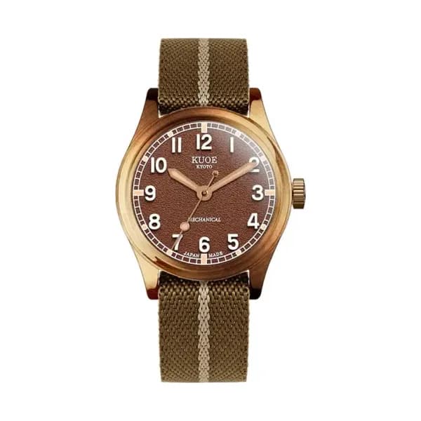 Kuoe Kyoto Montre Old Smith 90-002 Bronze Case Brown Dial No-Date