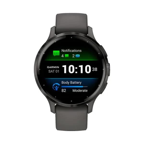 Garmin Montre connectée Garmin Venu 3S Gray bracelet silicone gris foncé 41 mm