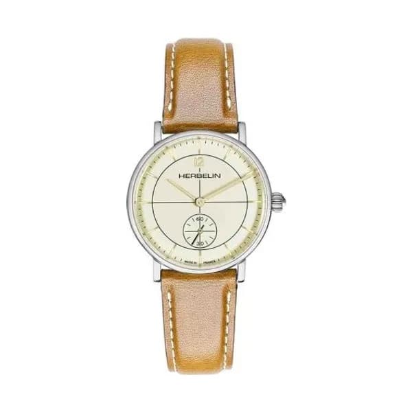 Michel Herbelin Montre Michel Herbelin Inspiration Quartz Cadran Ivoire Bracelet Cuir - 10647AP17TRGD