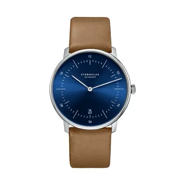 Sternglas Montre Naos Blue Silver Premium Brown S01-NA06-PR01
