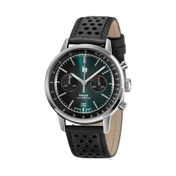 Lip Montre Lip Rallye Chrono Auto - Homme - cadran Vert- 42 mm - Acier 316L - 671825