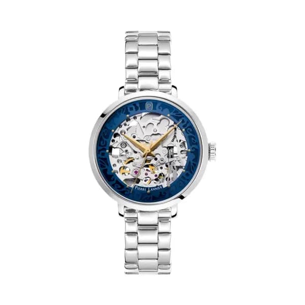 Pierre Lannier Montre automatique Femme Automatic Argenté, Bleu foncé