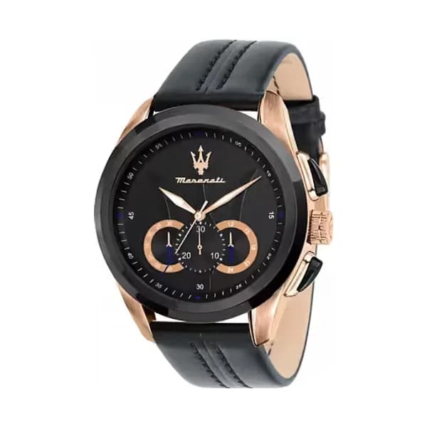 Maserati Montre Homme MASERATI en Cuir Noir Etanche