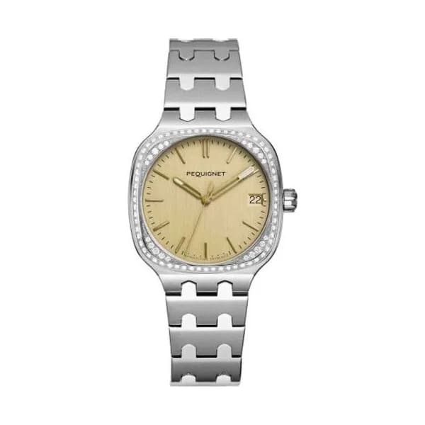 Pequignet Montre Pequignet Manufacture Concorde 76 Diamants - 36mm Automatique Cadran Champagne - 9046429/1