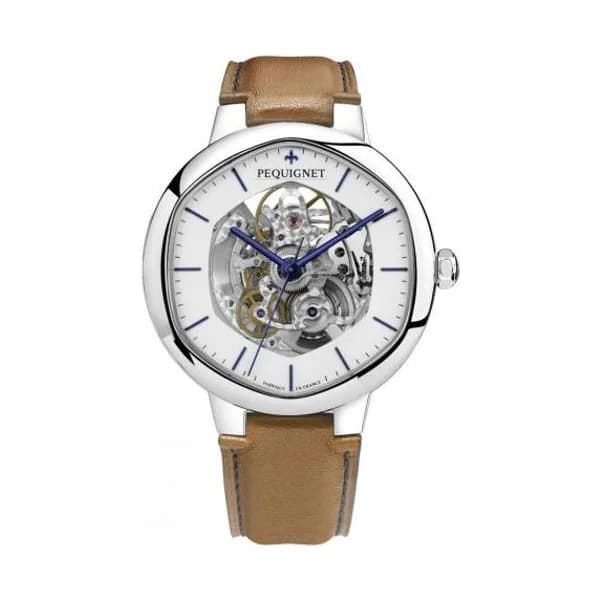 Pequignet E. Montre Pequignet Exagone Squelette blanc 41 mm - 4470413SQ-CM