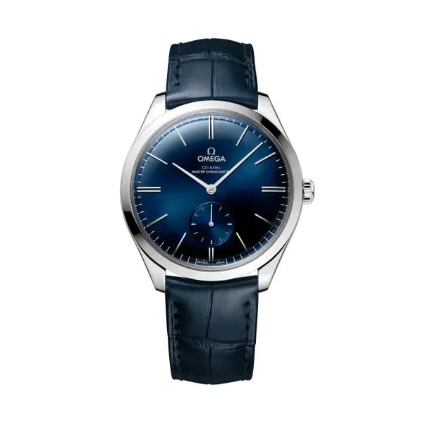 Omega De Ville 40 mm, acier sur bracelet en cuir