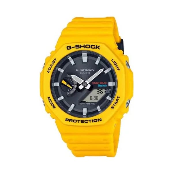 Casio Montre GShock Classic - Série GA-B2100 Solaire - Jaune 48.5 x 45.4 mm- GA-B2100C-9A