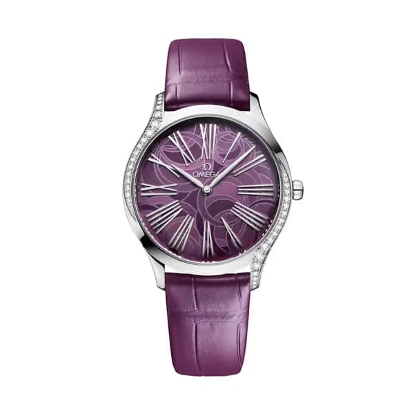 Omega De Ville 36 mm, acier sur alligator
