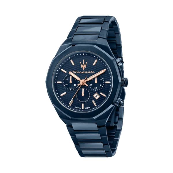 Maserati Montre Maserati Stile en Métal Bleu