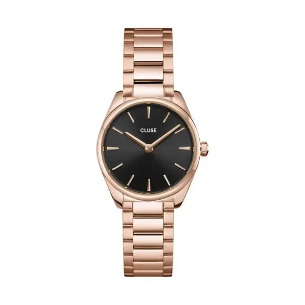 Cluse Féroce Mini Watch Steel, Black, Rose Gold Colour