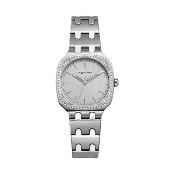 Pequignet Montre Pequignet Manufacture Concorde 78 Diamants 30 mm Quartz Cadran Argent - 9042439/1