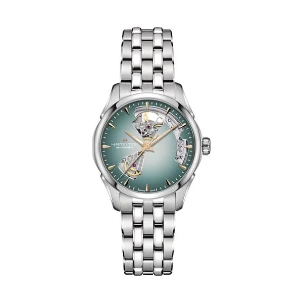 Hamilton Montre Hamilton Jazzmaster Open Heart cadran bleu bracelet acier 36 mm