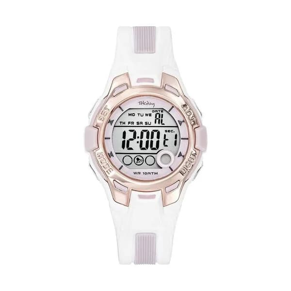 Tekday Montre Tekday en Plastique Blanc