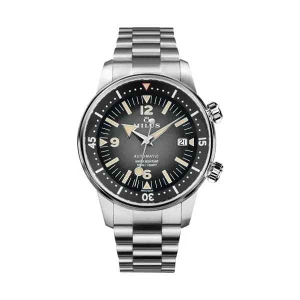 Milus Montre Archimèdes Aqua Steel Gravel Black