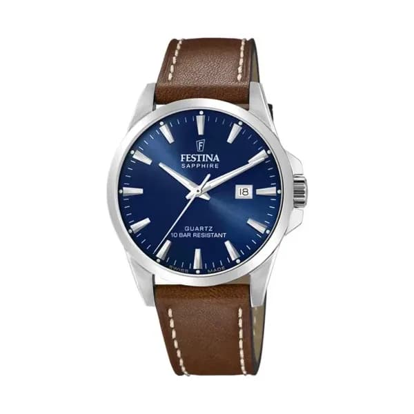 Festina Swiss Made Montre Festina Collection Swiss Made en Cuir Marron