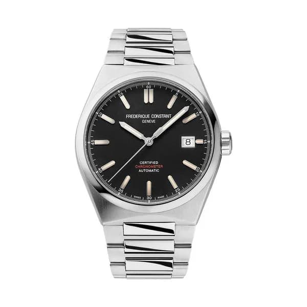 Frédérique Constant Montre Frédérique Constant Highlife automatique COSC cadran noir bracelet acier 39 mm