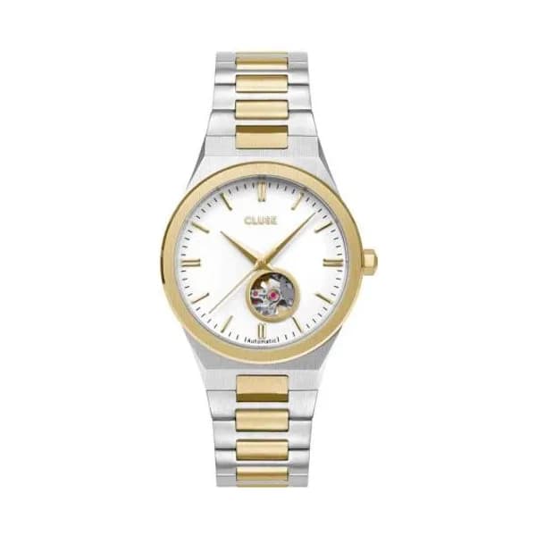 Cluse Vigoureux Automatic Watch Steel, White, Two-Tone