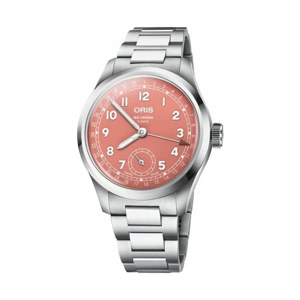 Oris Montre Oris Big Crown Pointer Date Calibre 403 automatique cadran terracotta bracelet acier 38 mm