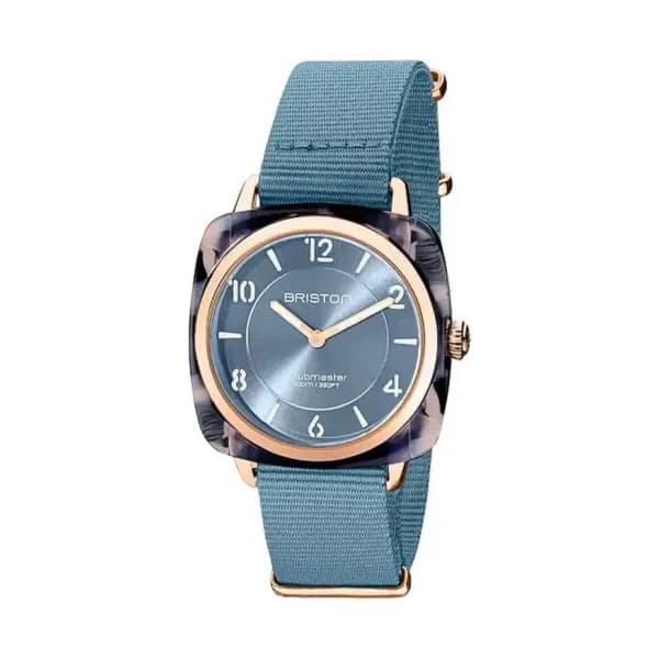 Briston Montre Clubmaster Chic Acétate Bleu Glacier 21536.PRA.UB.25.NIB