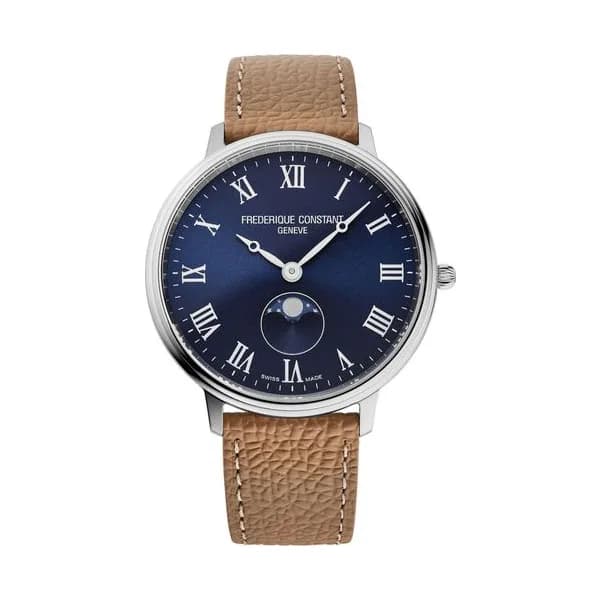 Frédérique Constant Montre Frédérique Constant Classics Moonphase quartz cadran vert bracelet cuir 39 mm