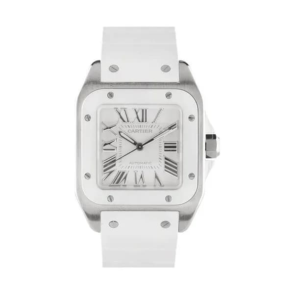 Cartier Montre Cartier Santos 100 automatique Lady bracelet caoutchouc Full Set 2009