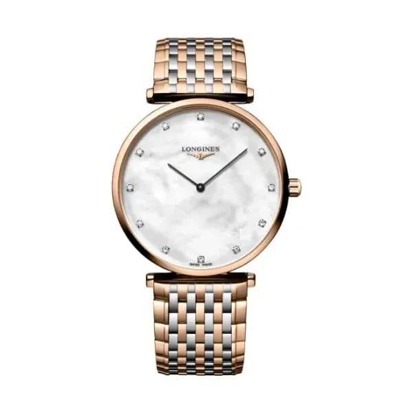 Longines Montre Longines la grande classique de longines 38 mm Quartz Cadran Nacre blanche Bracelet Acier