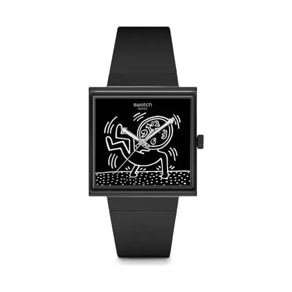 Swatch Montre quartz Mixte What if Break Loose Noir