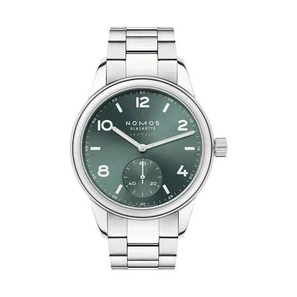 Nomos Montre NOMOS Club Sport Neomatik Petrol automatique fond acier cadran vert petrol bracelet acier 37 mm