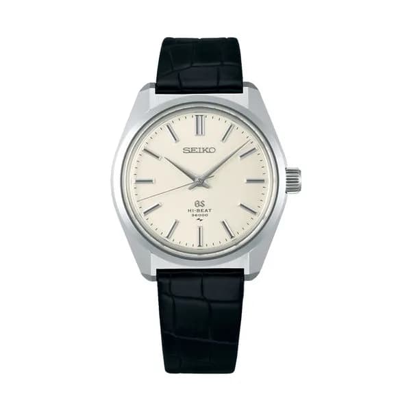 Grand Seiko Montre Grand Seiko Heritage Re-creation 45GS - 1968 mécanique Hi-Beat cadran blanc bracelet cuir 38,8 mm