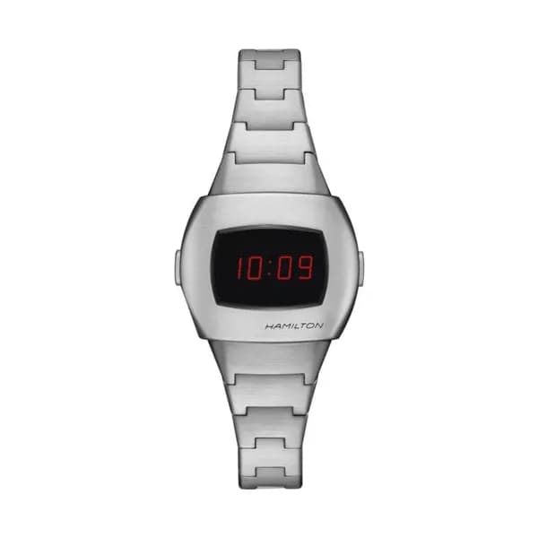 Hamilton Montre Hamilton PSR 74 Digital quartz acier affichage LCD et Oled rouge