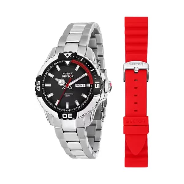 Sector Montre Homme Sector Silicium Acier inoxydable Stainless steel Red R3223135003
